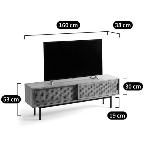 ТВ-тумба с плетеным декором Tate Wicker TV Stand в Екатеринбурге