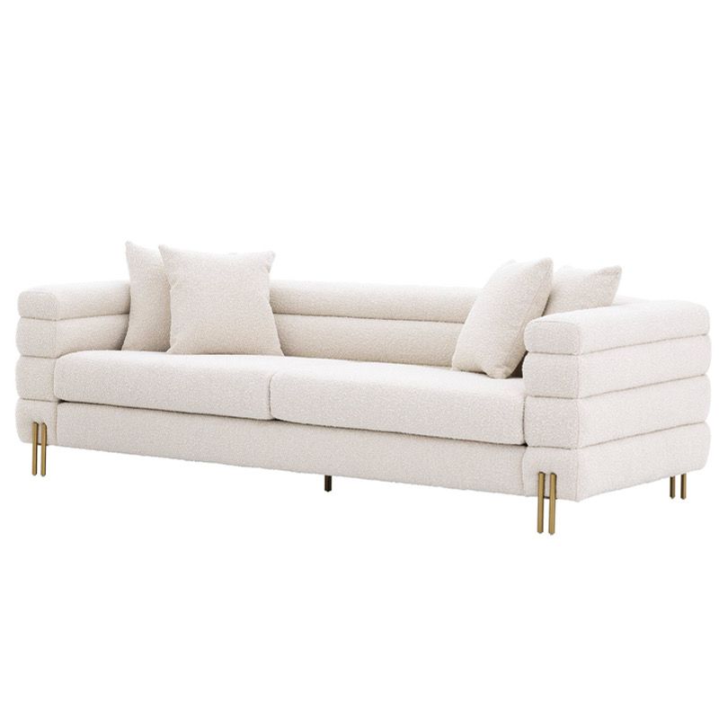 Диван Sofa York boucle cream Кремовый Латунь в Екатеринбурге | Loft Concept 