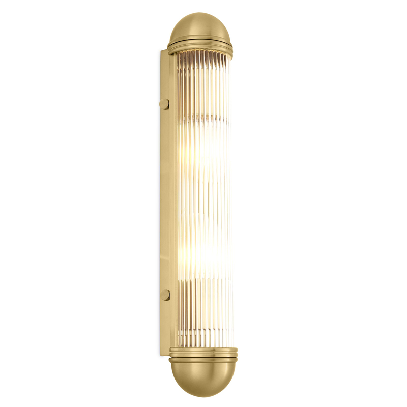 Бра Eichholtz Wall Lamp Auburn Brass Латунь Античная полированная Прозрачный в Екатеринбурге | Loft Concept 