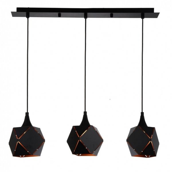 Подвесной светильник Volume Square Pendant 3 Черный в Екатеринбурге | Loft Concept 