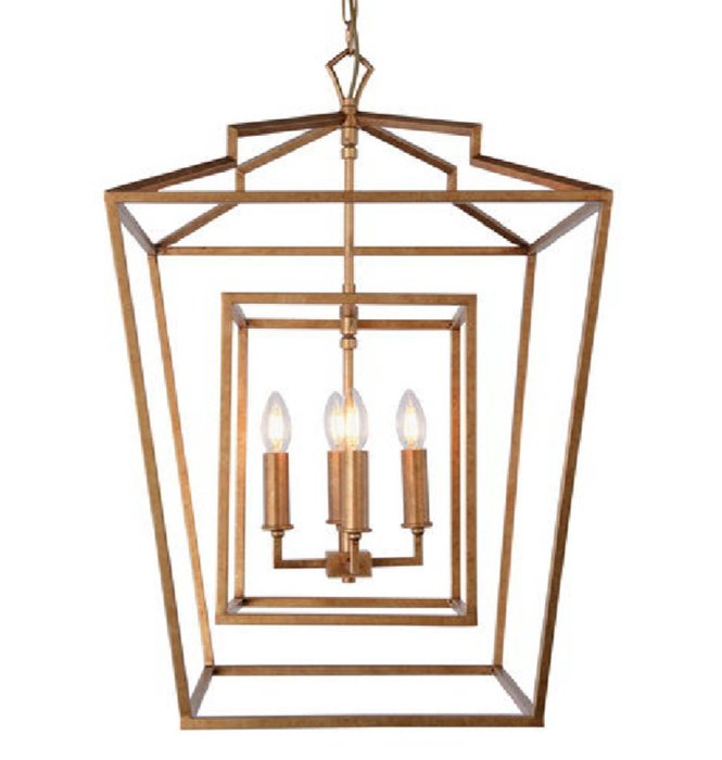 Подвесные светильники Darlana Lantern Chandelier Золотой в Екатеринбурге | Loft Concept 