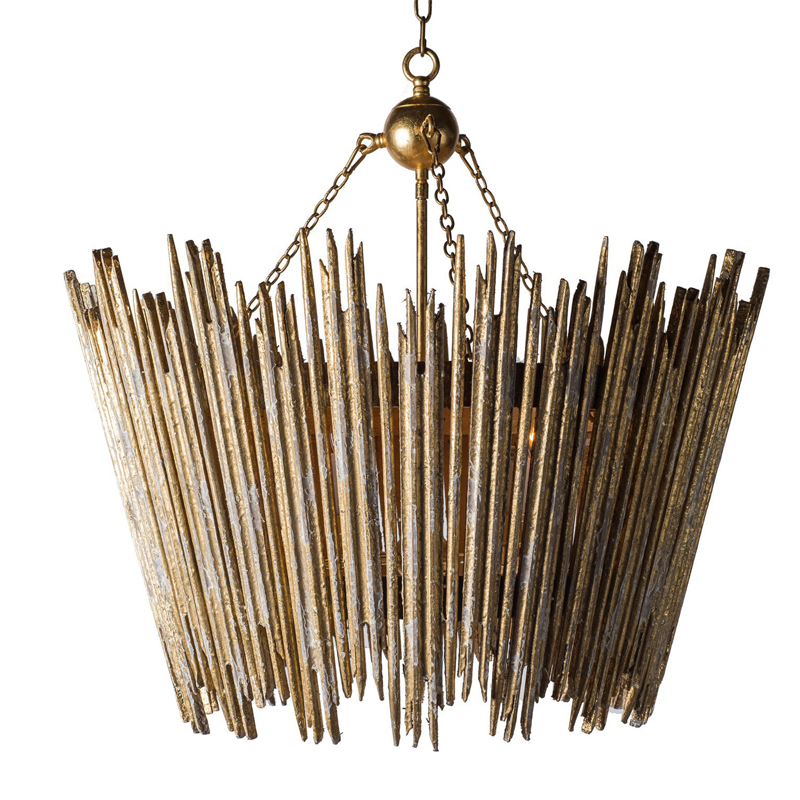 Люстра Ragna Golden Wooden Rods Chandelier Золотой в Екатеринбурге | Loft Concept 