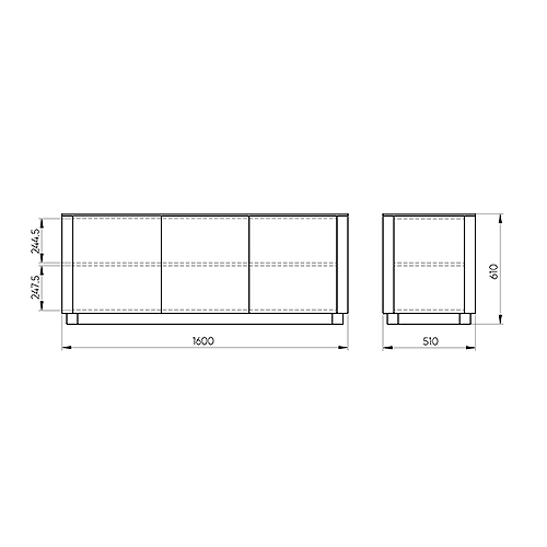 Тумба молочного цвета с 3-мя дверцами Tammi  в Екатеринбурге