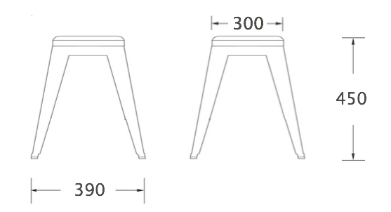 Кухонный стул Tolix Kitchen Stool 45 в Екатеринбурге