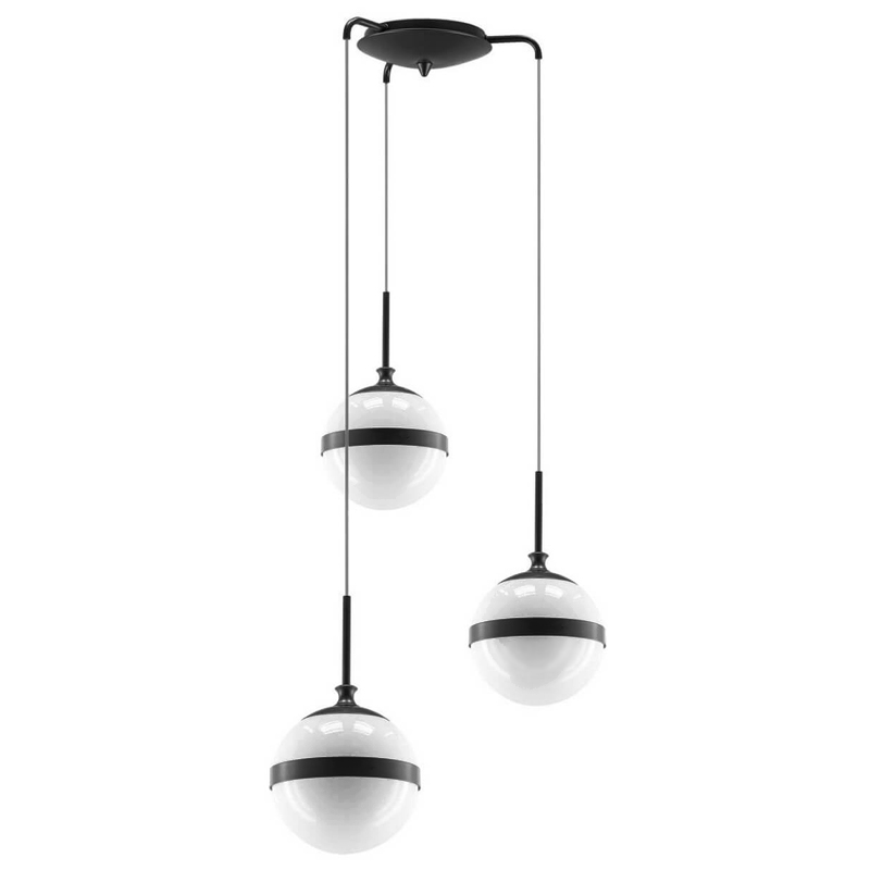 Подвесной светильник Peggy Single Pendant Light Темный хром Белый в Екатеринбурге | Loft Concept 