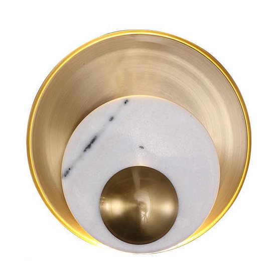 Бра Ginger & Jagger Pearl WALL LAMP round gold Латунь Белый в Екатеринбурге | Loft Concept 