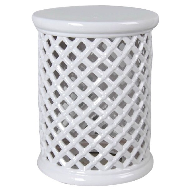 Керамический табурет Romb Garden Stool - White Белый в Екатеринбурге | Loft Concept 