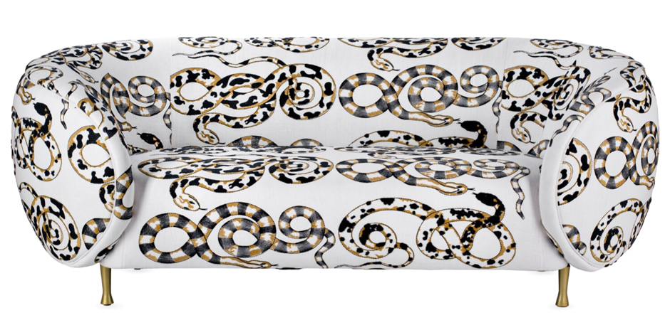 Диван Forli с вышивкой Змеи Pierre Frey Venimeuses - Loft-Concept в Екатеринбурге