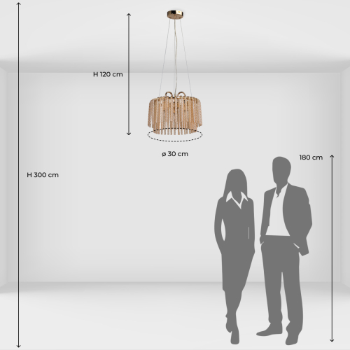 Люстра с подвесными рифлеными стеклянными трубками Nembus в Екатеринбурге