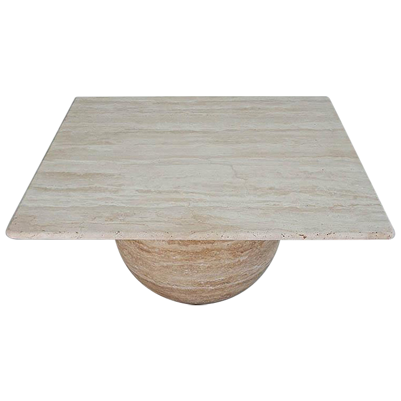 Кофейный стол Edna Travertine Coffee Table Коричневый Бежевый в Екатеринбурге | Loft Concept 