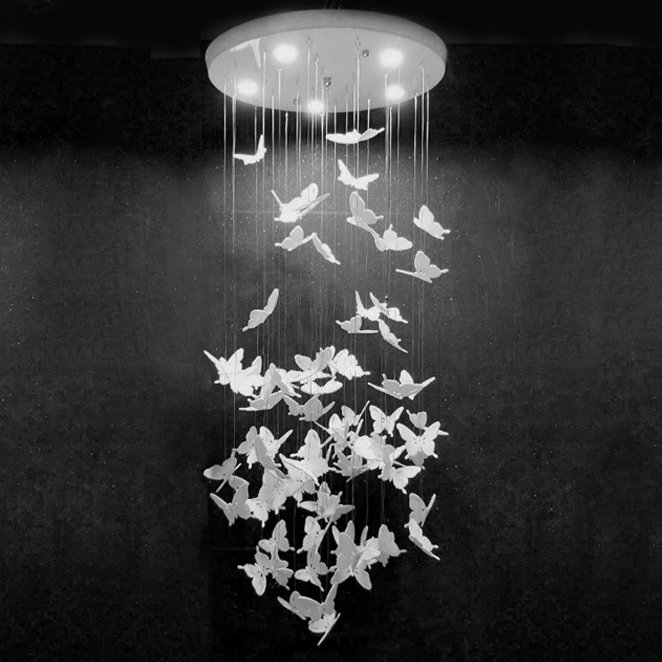 Люстра Night Butterflies Chandelier Белый в Екатеринбурге | Loft Concept 