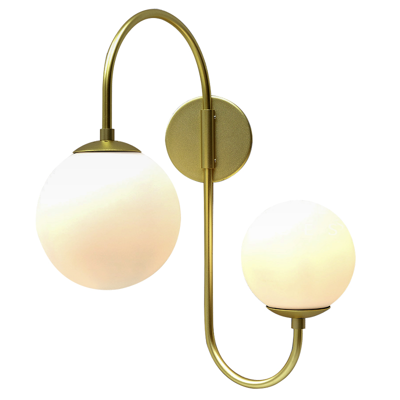 Бра Gooseneck Pelle Gold Wall Lamp Золотой Белый в Екатеринбурге | Loft Concept 