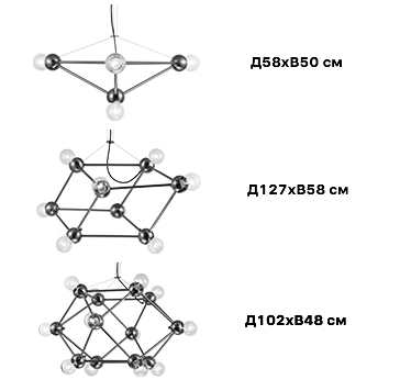 Люстра Molecule Gold Chandelier в Екатеринбурге