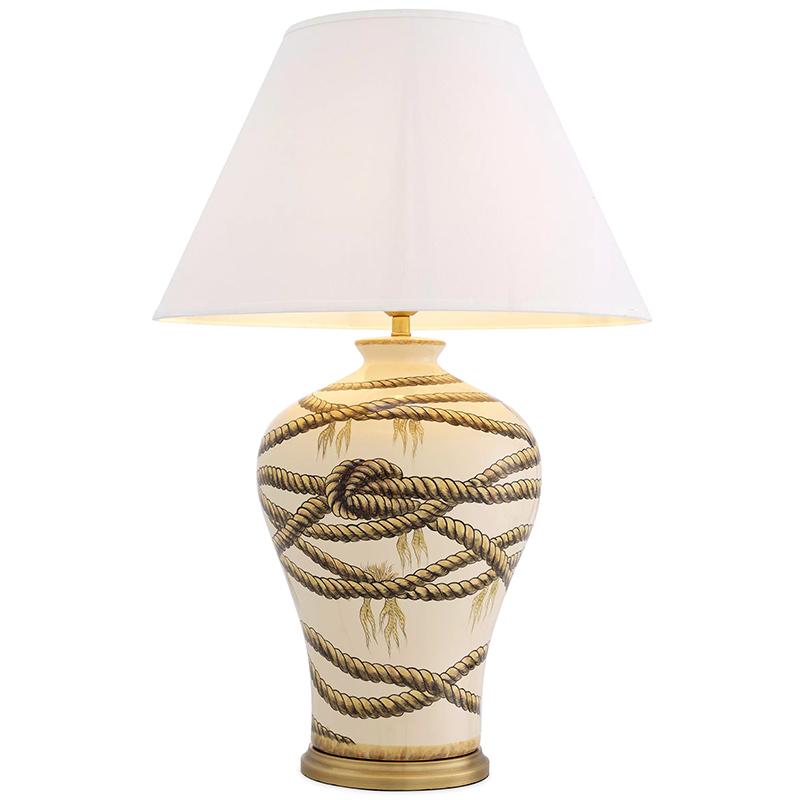 Настольная лампа Eichholtz Table Lamp Hernando Латунь Бежевый ivory ( слоновая кость ) в Екатеринбурге | Loft Concept 