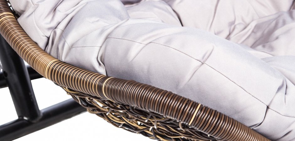 Подвесное уличное кресло Egg Half brown - фото №1