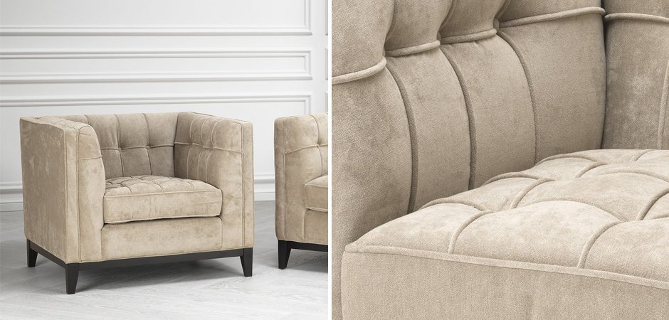 Кресло Eichholtz Chair Aldgate Greige - фото №1