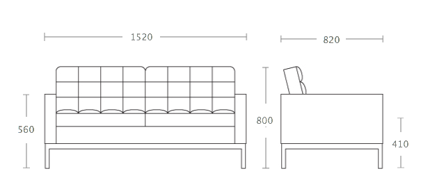 Диван Florence Knoll Settee в Екатеринбурге