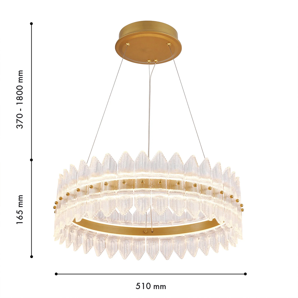 Люстра круглая с декоративными элементами в виде лепестков Round Light Flashing в Екатеринбурге
