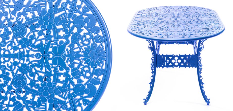 Обеденный стол Industry Collection ALUMINIUM OVAL TABLE – SKY BLUE Обеденный стол Industry Collection ALUMINIUM OVAL TABLE – SKY BLUE - Loft-Concept в Екатеринбурге