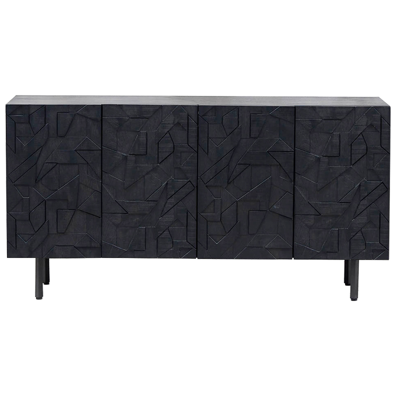 Комод Polygonal Ornament Chest of Drawers L Черный в Екатеринбурге | Loft Concept 