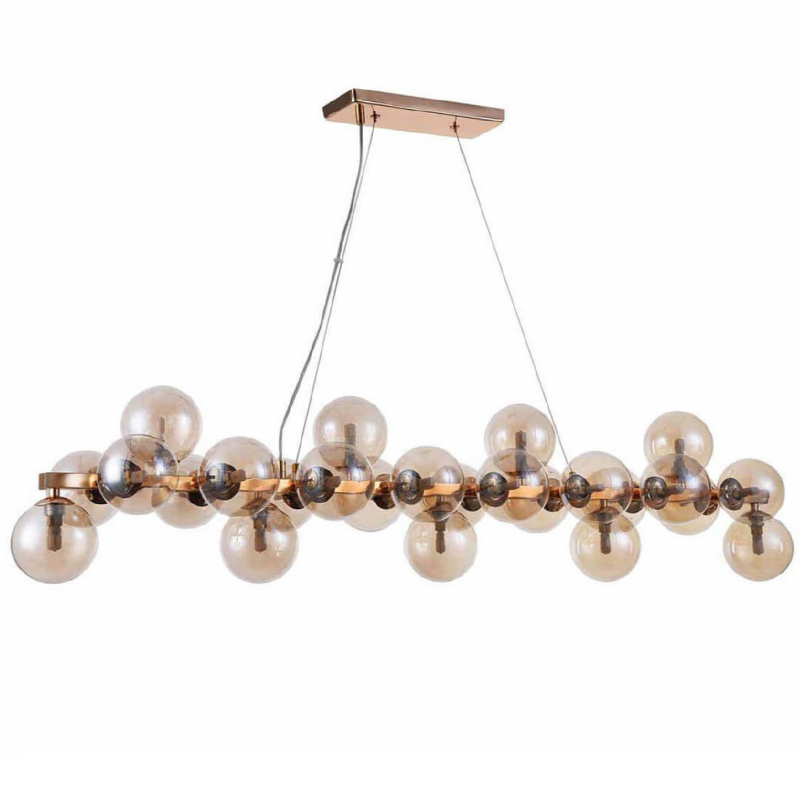 Люстра Berries Chandelier Rectangle Amber 120 Глянцевое золото Янтарь (Amber) в Екатеринбурге | Loft Concept 