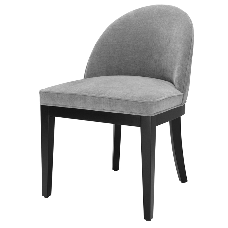 Стул Eichholtz Dining Chair Fallon grey Серый Черный в Екатеринбурге | Loft Concept 