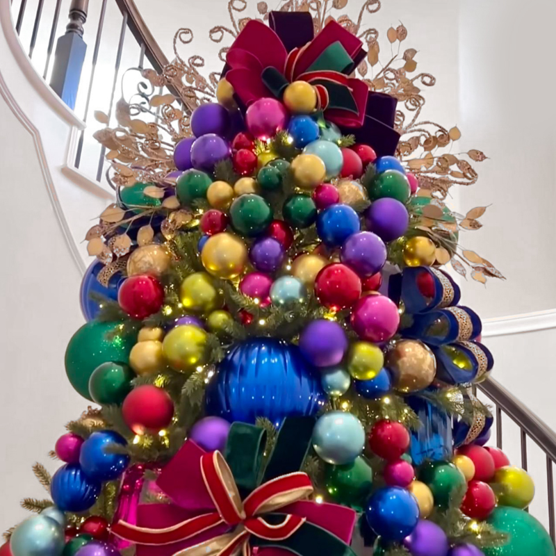 Дизайнерская Елка с Разноцветными шарами Christmas tree colorful balls Мульти в Екатеринбурге | Loft Concept 