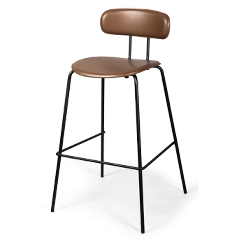 Барный стул Renis Brown Barstool Черный Коричневый в Екатеринбурге | Loft Concept 