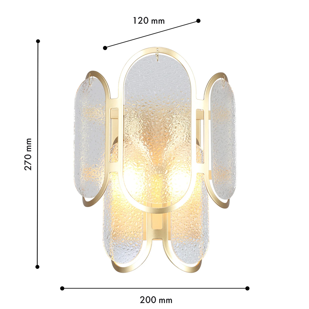 Бра из овальных элементов из непрозрачного стекла Conformation в Екатеринбурге