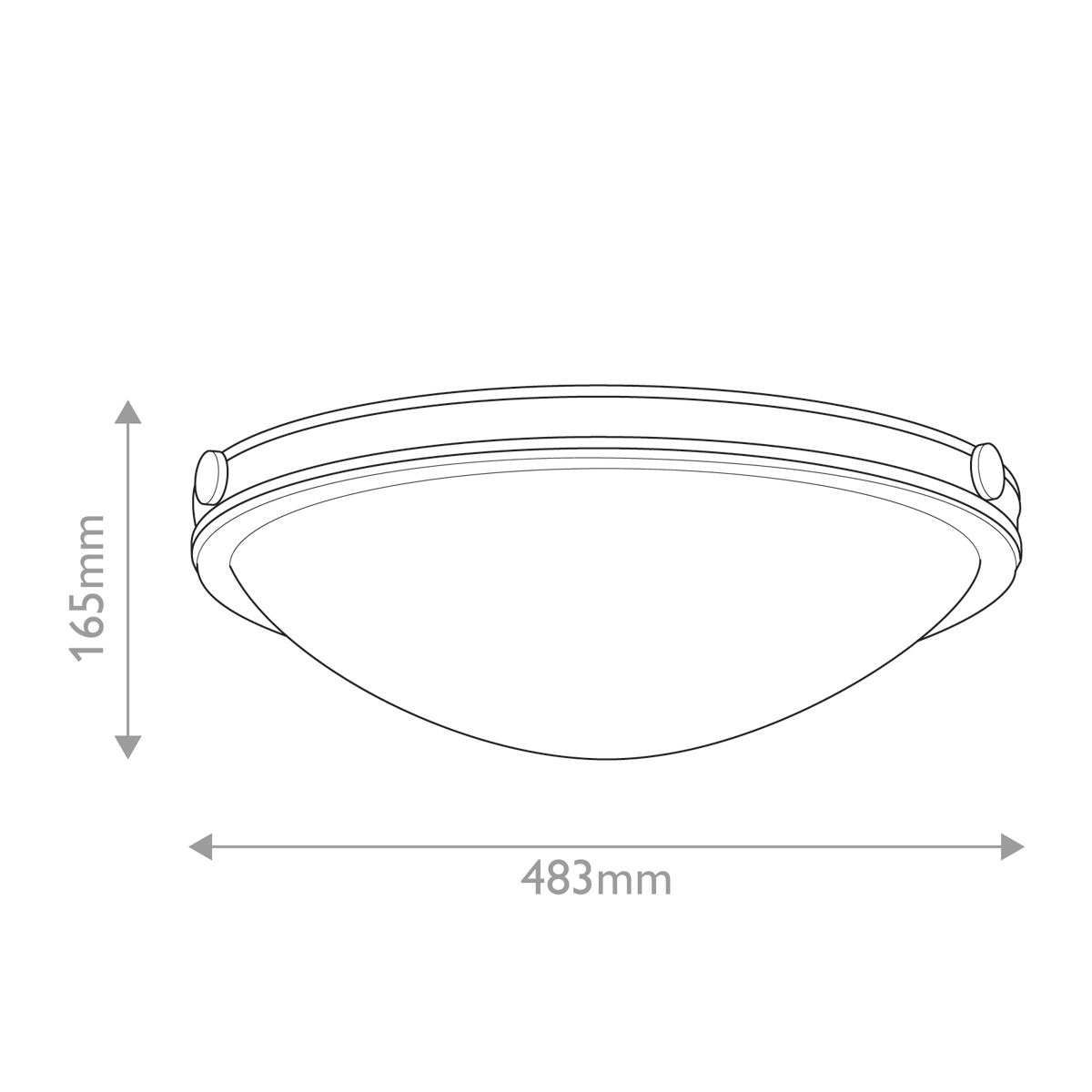 Потолочный светильник в форме неглубокой чаши с белым плафоном Hinkley в Екатеринбурге