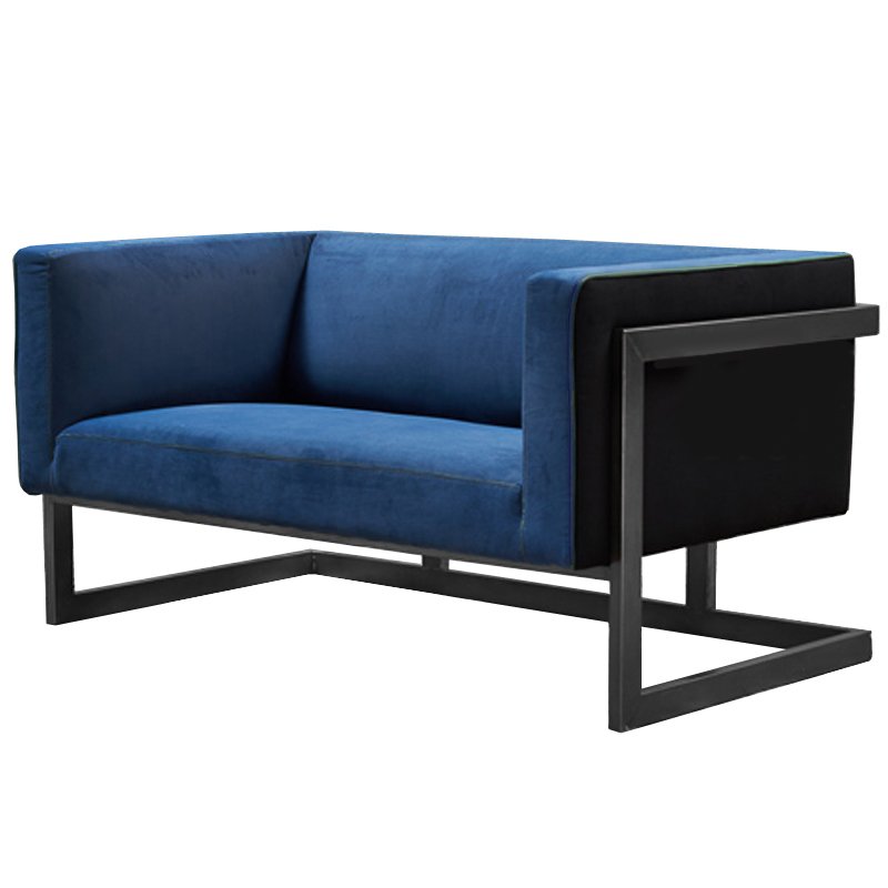 Диван Cube Blue Loveseat Sofa Синий в Екатеринбурге | Loft Concept 