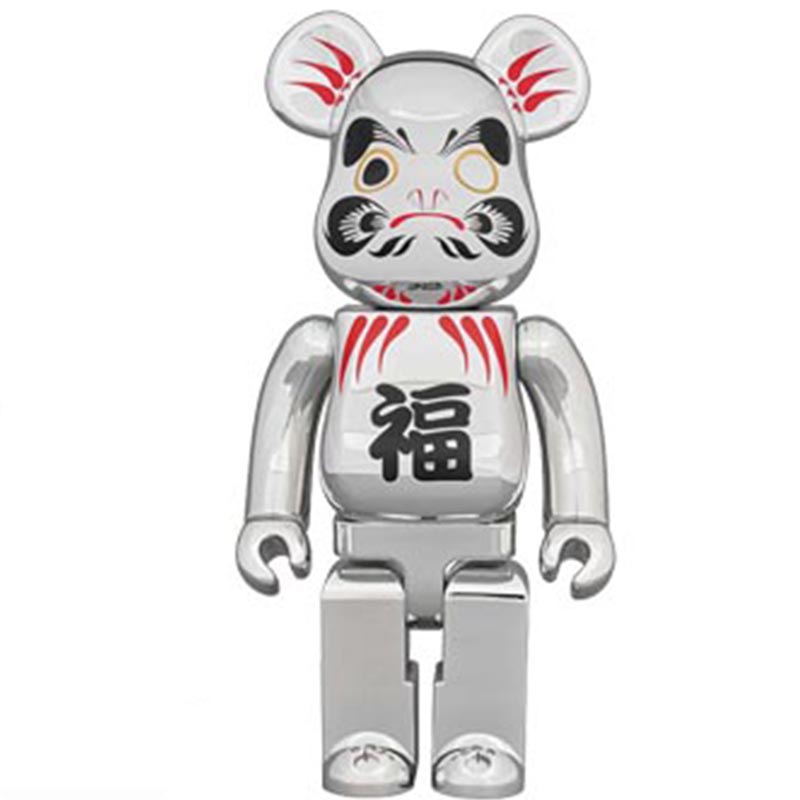 Статуэтка Bearbrick Daruma Silver Серебряный Черный Красный в Екатеринбурге | Loft Concept 