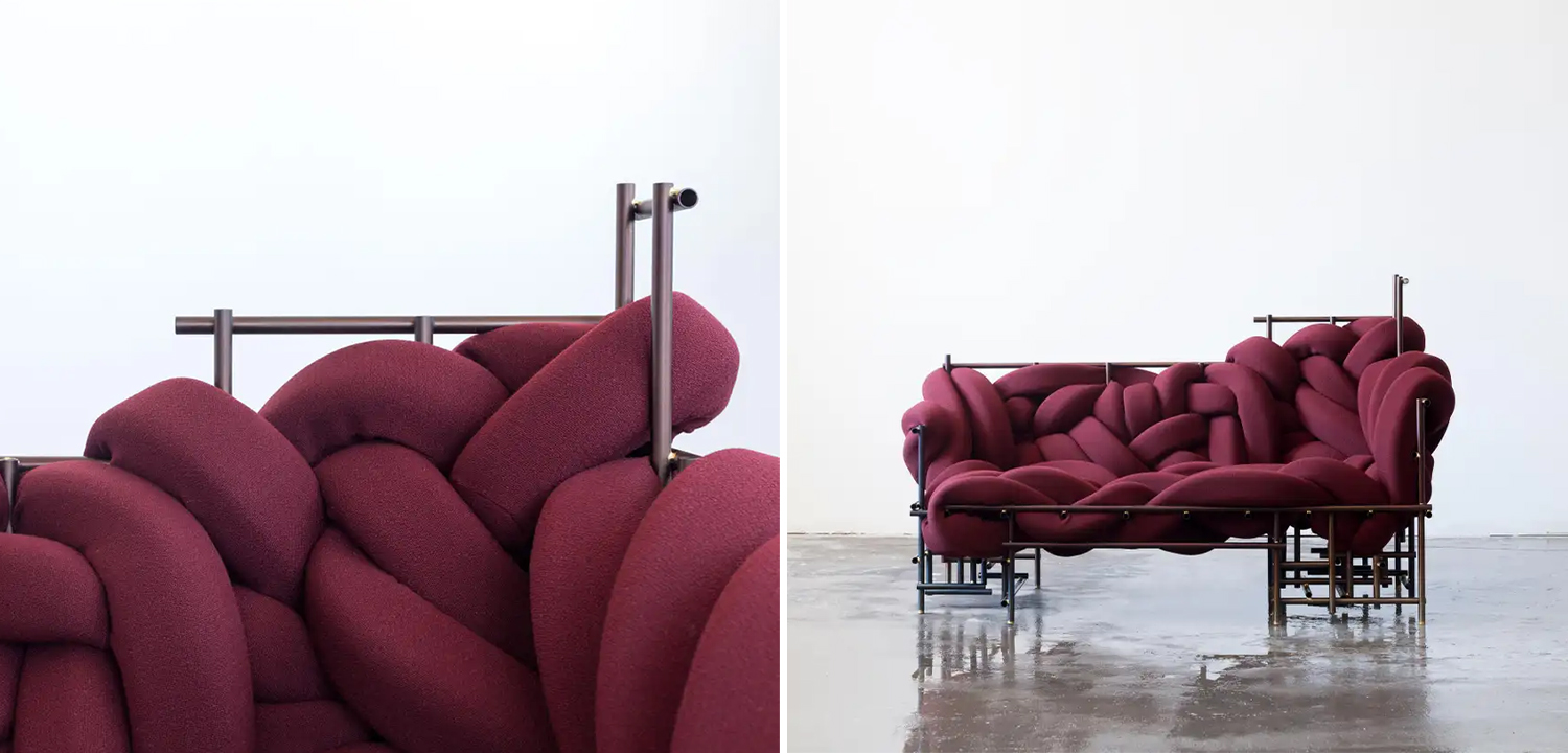 Дизайнерский Диван с плетеными трубами Lawless Sofa Evan Fay - фото №1