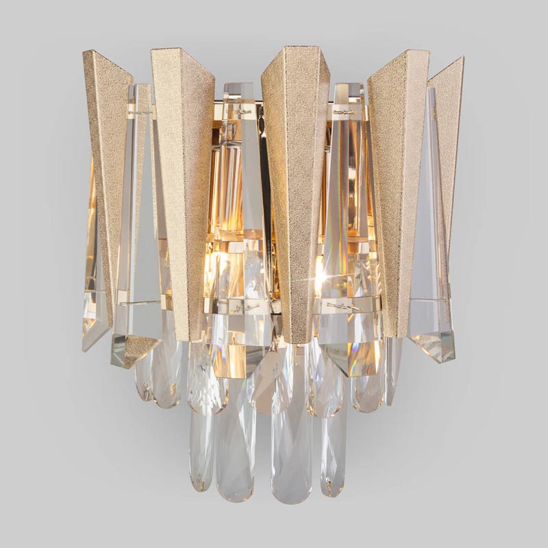 Бра Crystal Edge Sconce Прозрачный (Transparent) Золотой в Екатеринбурге | Loft Concept 