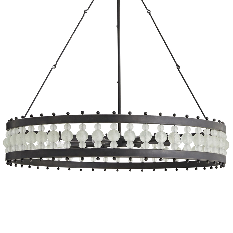 Люстра Arteriors ESME CHANDELIER Черный Прозрачный в Екатеринбурге | Loft Concept 