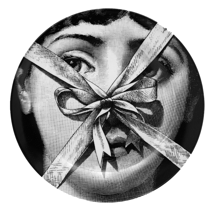 Декоративная тарелка Fornasetti 171 Черный Декоративная тарелка Fornasetti 171 Черный в Екатеринбурге | Loft Concept