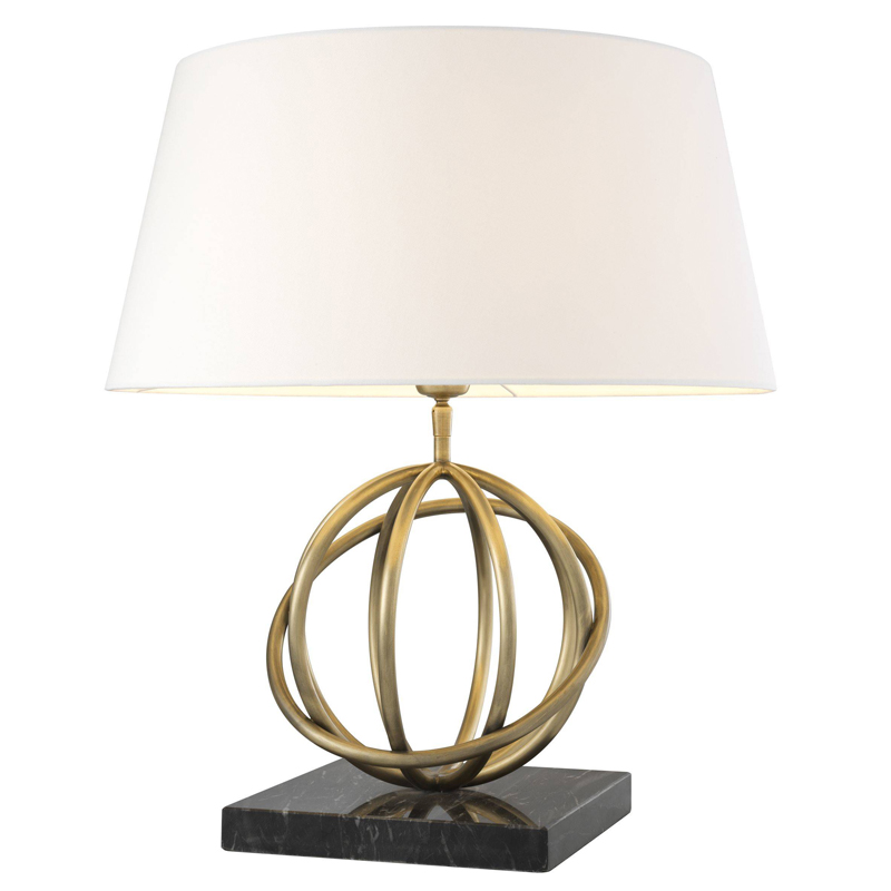 Настольная лампа Eichholtz Table Lamp Edition Белый Черный Латунь Античная полированная в Екатеринбурге | Loft Concept 