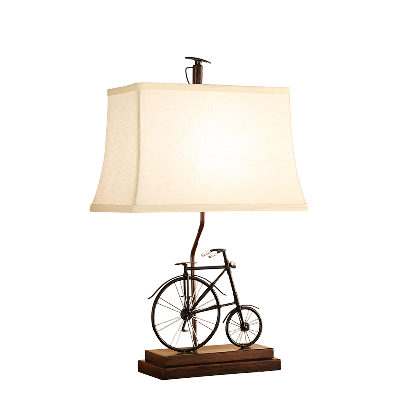 Настольная лампа Bike Table Lamp Черный Белый Коричневый в Екатеринбурге | Loft Concept 