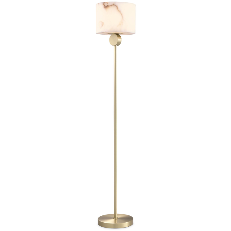 Торшер Eichholtz Floor Lamp Etruscan Brass Латунь Белый в Екатеринбурге | Loft Concept 