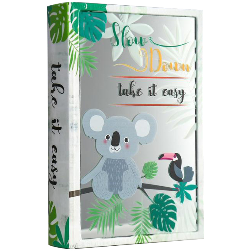 Шкатулка-книга Koala and Toucan Mirror Book Box Мульти Белый Зеленый в Екатеринбурге | Loft Concept 