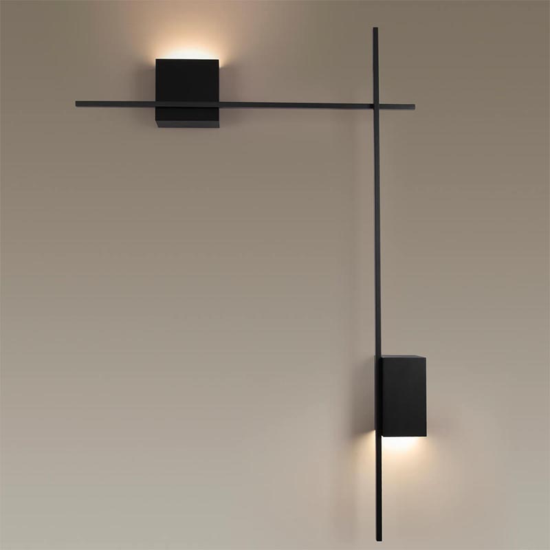 Бра Blocks Wall Light Black Angle Черный в Екатеринбурге | Loft Concept 