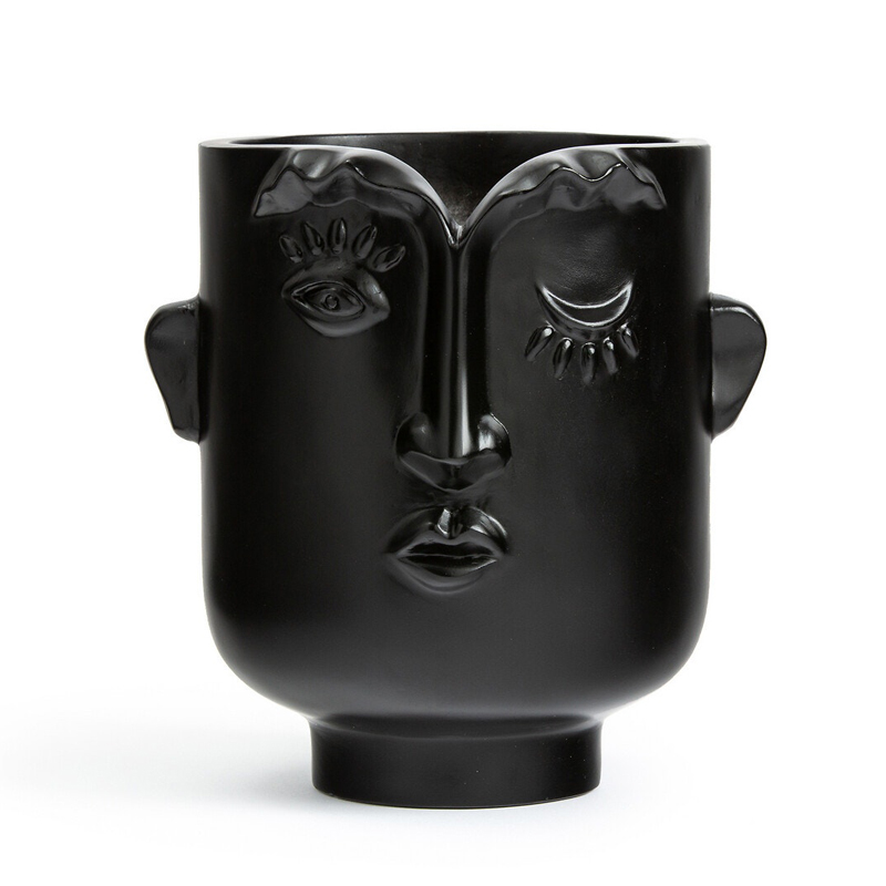 Ваза Black Head Vase Глянцевый черный в Екатеринбурге | Loft Concept 