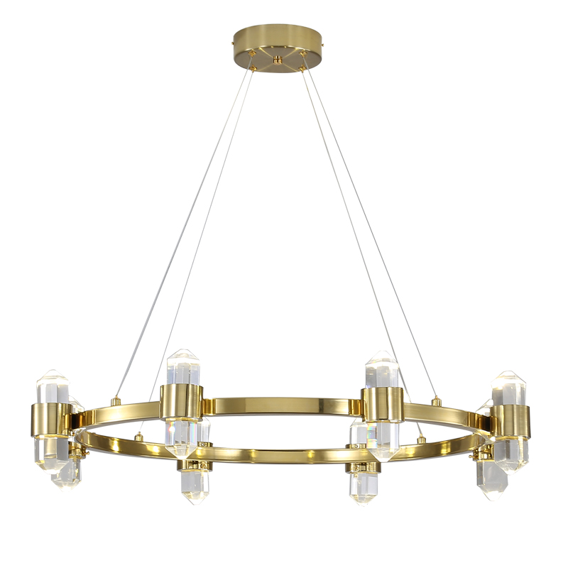 Люстра Crystal Ring Chandelier Brass Латунь Прозрачный в Екатеринбурге | Loft Concept 