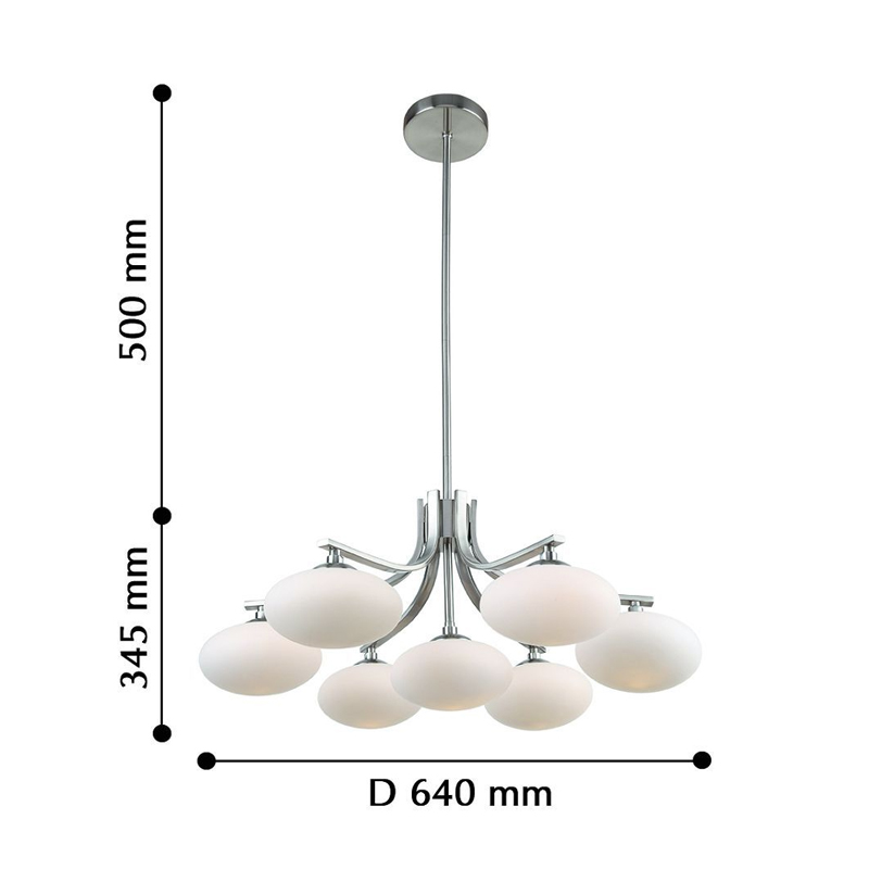 Люстра с овальными белыми плафонами Mushrooms Lamp в Екатеринбурге