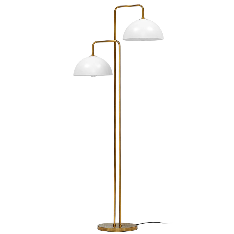 Торшер Haworth Floor Lamp Золотой Белый в Екатеринбурге | Loft Concept 