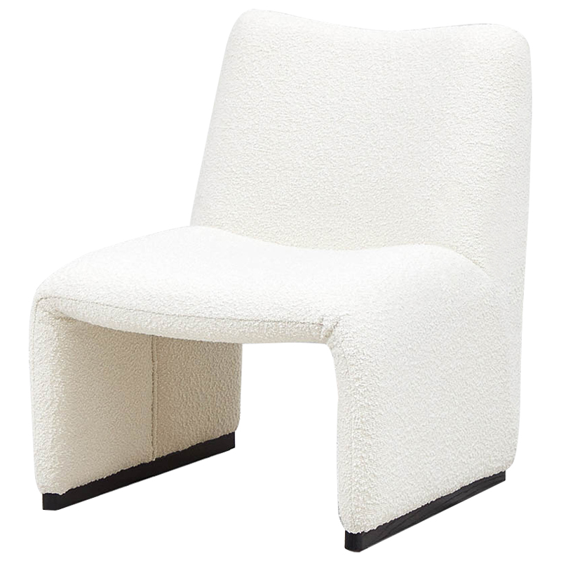 Кресло белое Cress White Boucle Collection Armchair Белый в Екатеринбурге | Loft Concept 