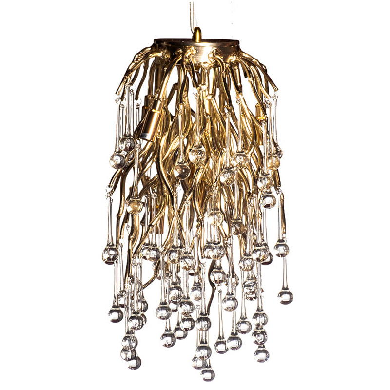 Подвесной светильник Droplet Gold Hanging Lamp Золотой Прозрачный в Екатеринбурге | Loft Concept 