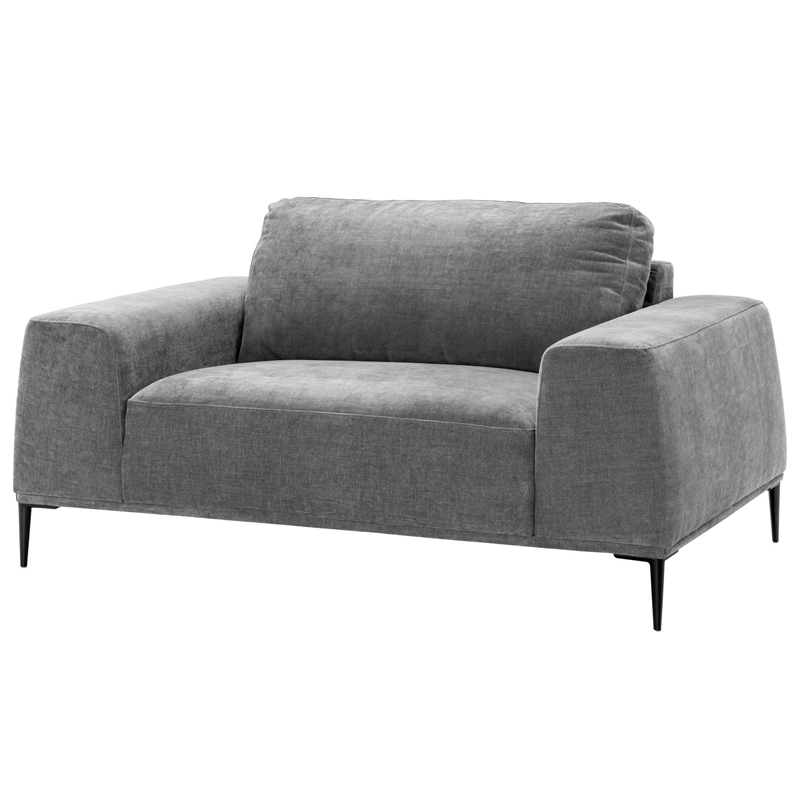 Кресло Eichholtz Loveseat Montado grey Серый Черный в Екатеринбурге | Loft Concept 