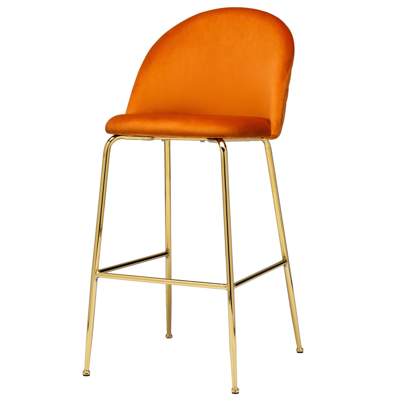 Барный стул Vendramin Bar Stool terracotta Терракотовый Глянцевое золото в Екатеринбурге | Loft Concept 