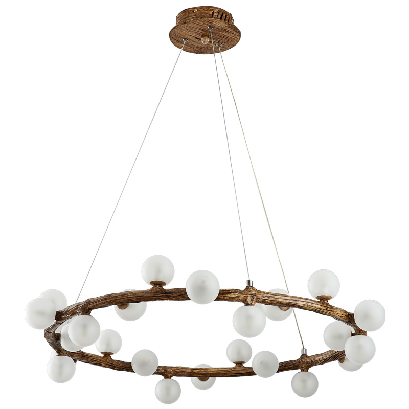 Люстра Circular Branch Chandelier Коричневый Белый в Екатеринбурге | Loft Concept 